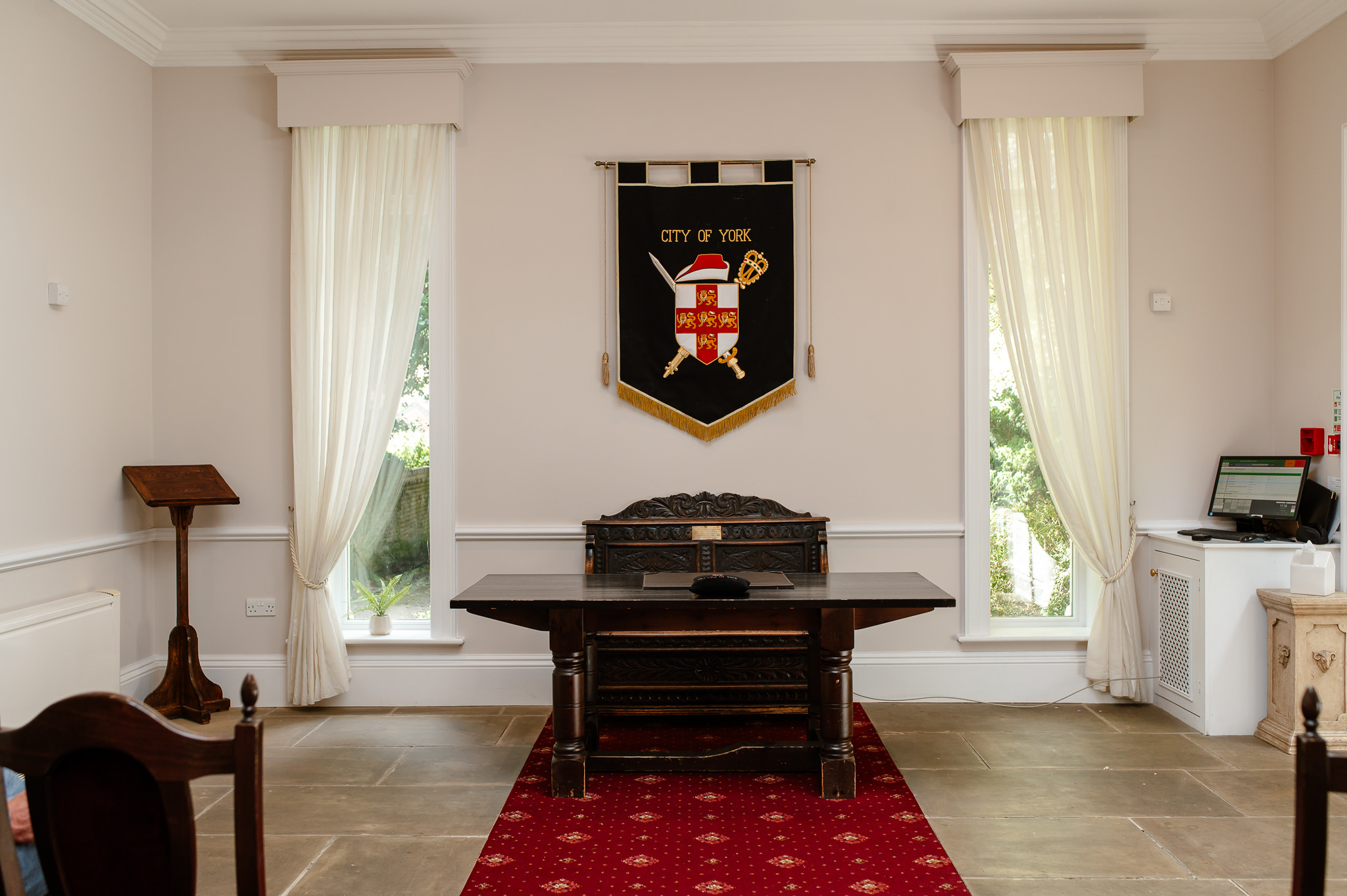 indoor ceremony area of york registry office