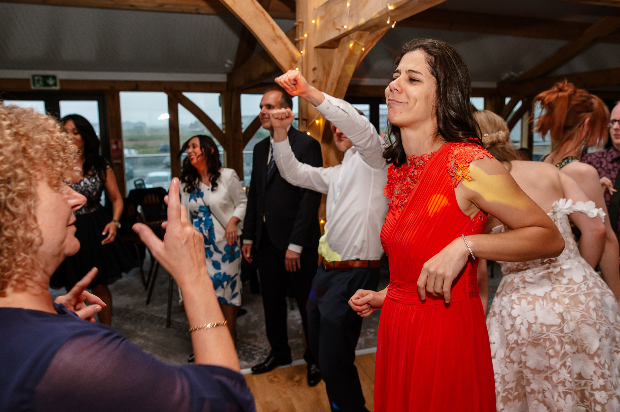 guests dancing on dance floor 